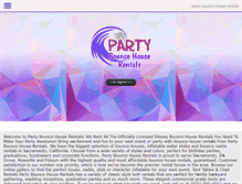 Tablet Screenshot of partybouncehouserentals.com
